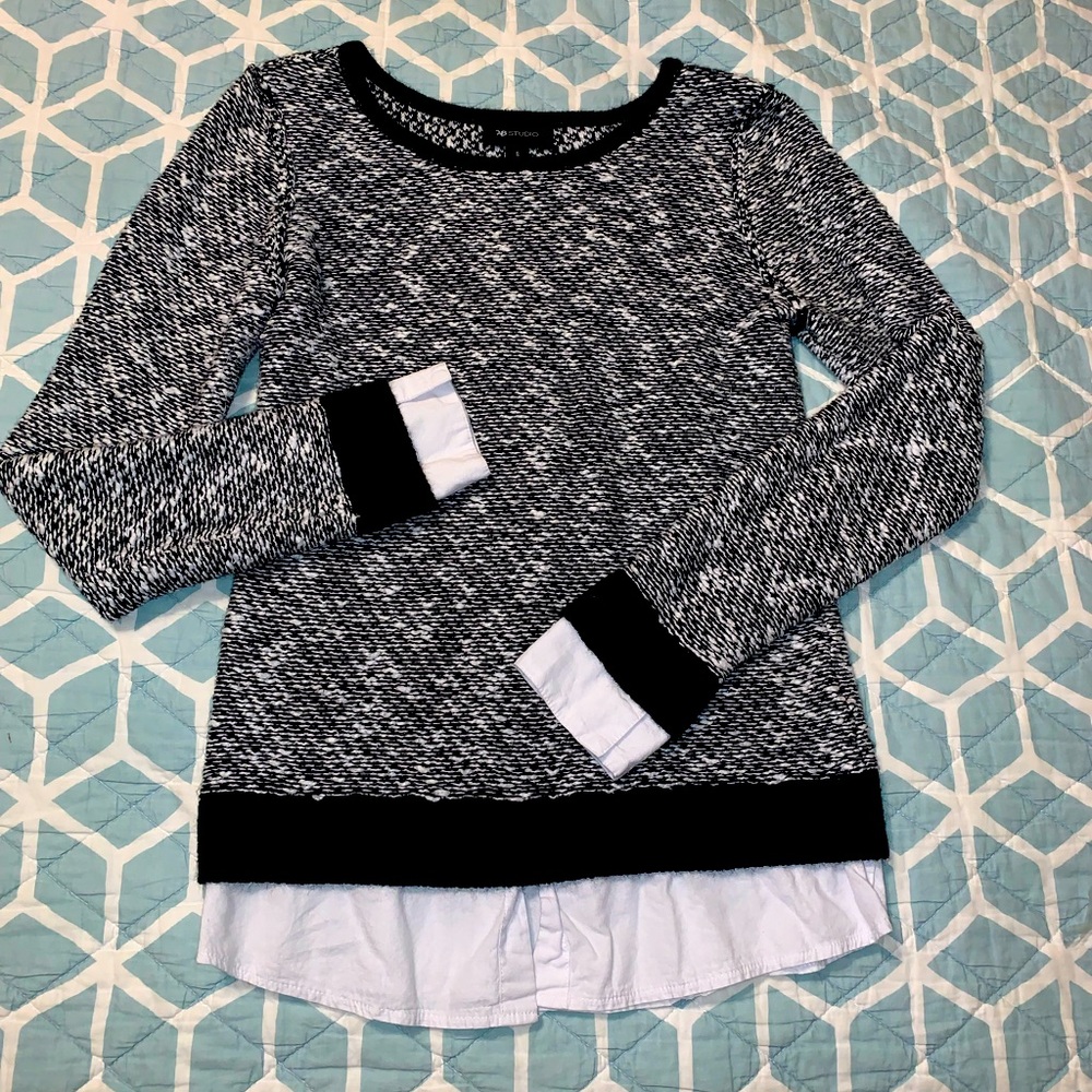 Black and white sweater